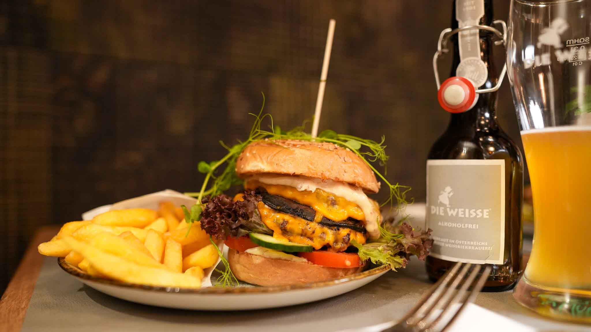 Burger im Restaurant Humboldt